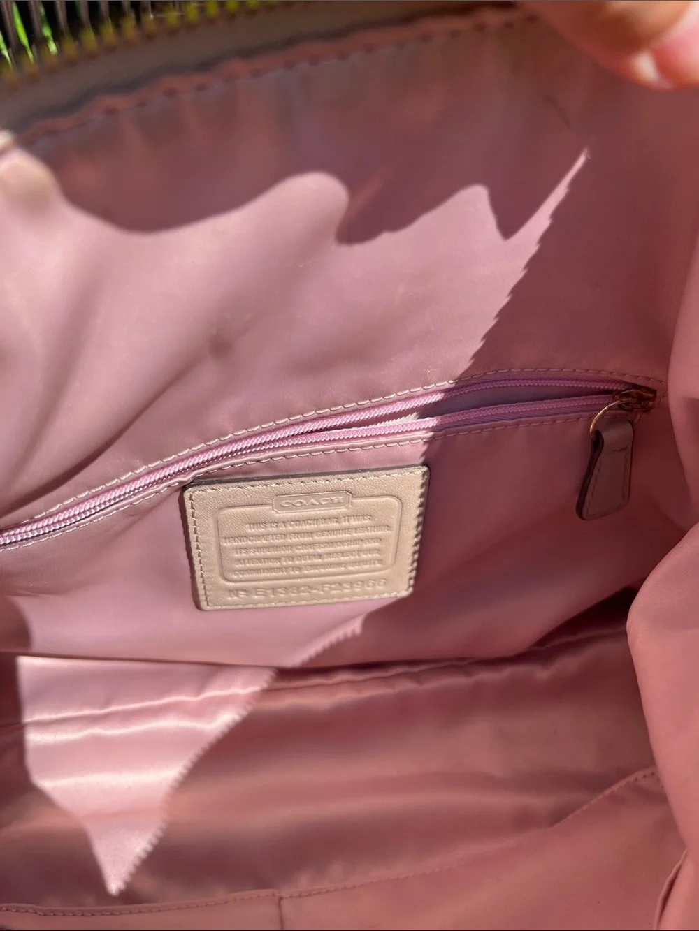 Coach Ashley Pebble-Pleat Satchel in Light Beige